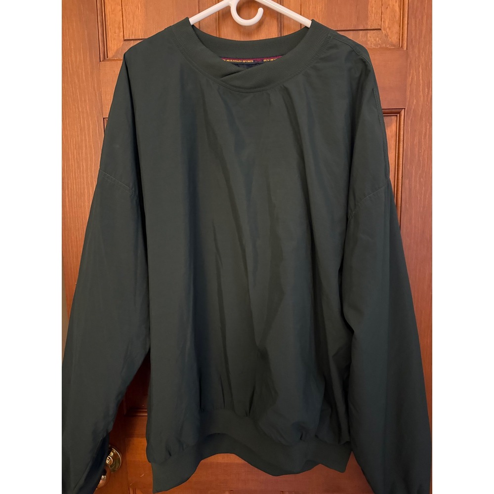 Sun Mountain Golf Pullover Men's XXL Green Nylon Lined All-Season Windbreaker
